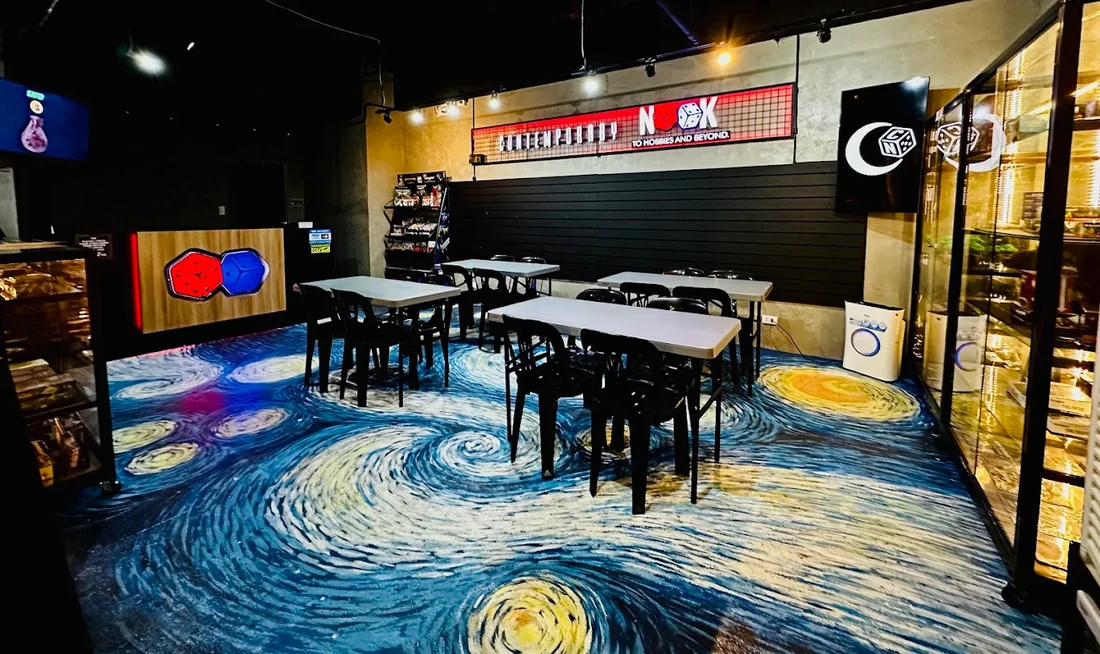 Playing tables inside Contemporary Nook